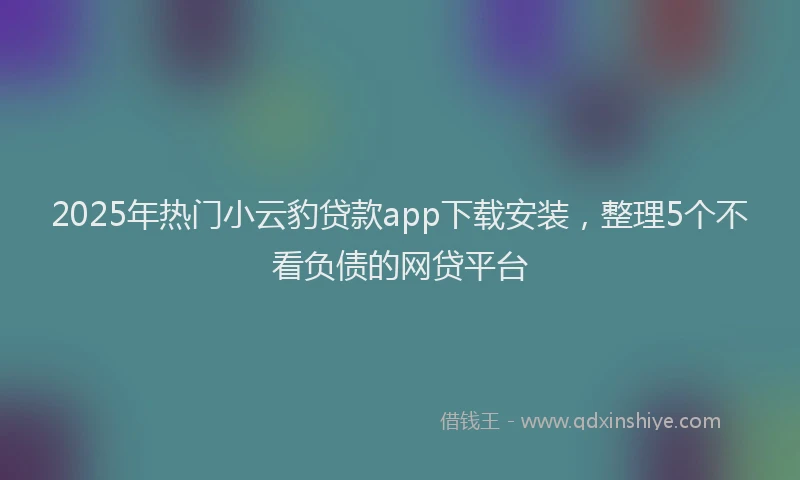 2025年热门小云豹贷款app下载安装，整理5个不看负债的网贷平台