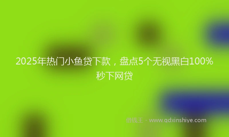 2025年热门小鱼贷下款，盘点5个无视黑白100%秒下网贷