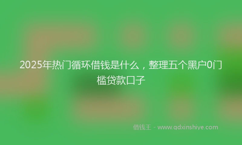 2025年热门循环借钱是什么，整理五个黑户0门槛贷款口子