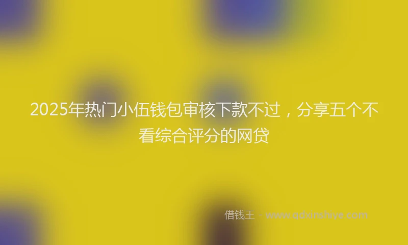 2025年热门小伍钱包审核下款不过，分享五个不看综合评分的网贷