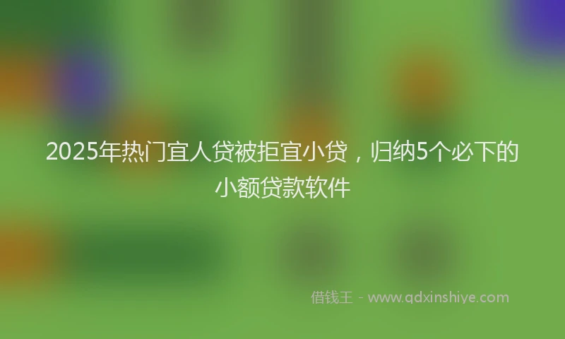 2025年热门宜人贷被拒宜小贷，归纳5个必下的小额贷款软件
