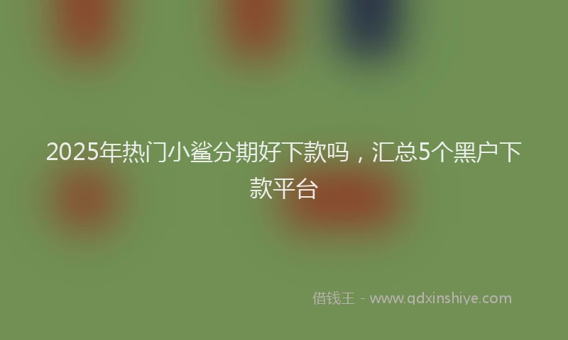2025年热门小鲨分期好下款吗，汇总5个黑户下款平台