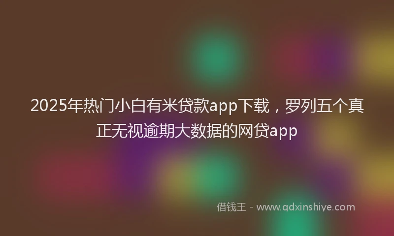 2025年热门小白有米贷款app下载，罗列五个真正无视逾期大数据的网贷app