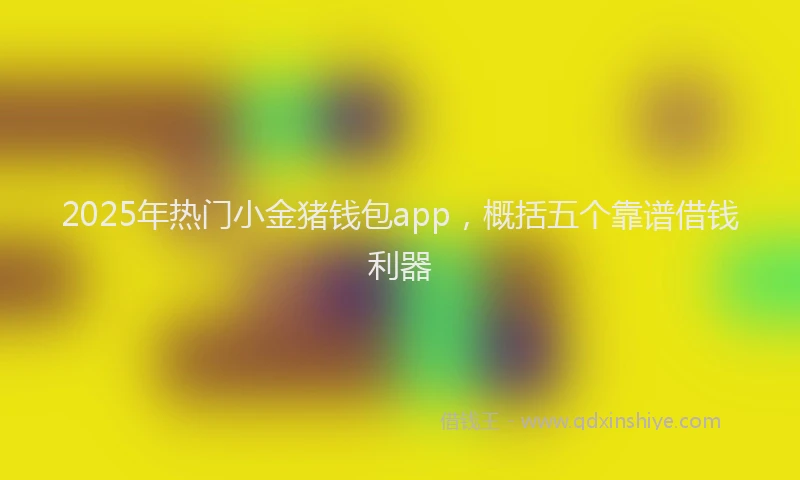 2025年热门小金猪钱包app，概括五个靠谱借钱利器