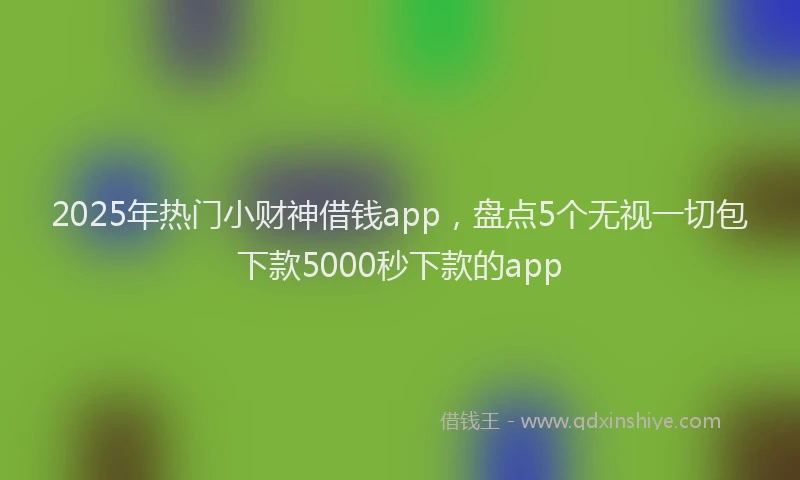 2025年热门小财神借钱app，盘点5个无视一切包下款5000秒下款的app
