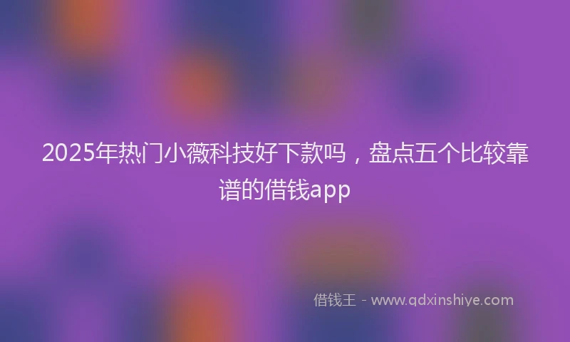 2025年热门小薇科技好下款吗，盘点五个比较靠谱的借钱app