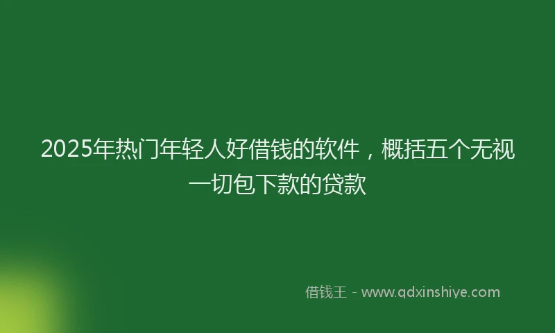2025年热门年轻人好借钱的软件，概括五个无视一切包下款的贷款