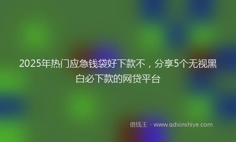 2025年热门应急钱袋好下款不，分享5个无视黑白必下款的网贷平台