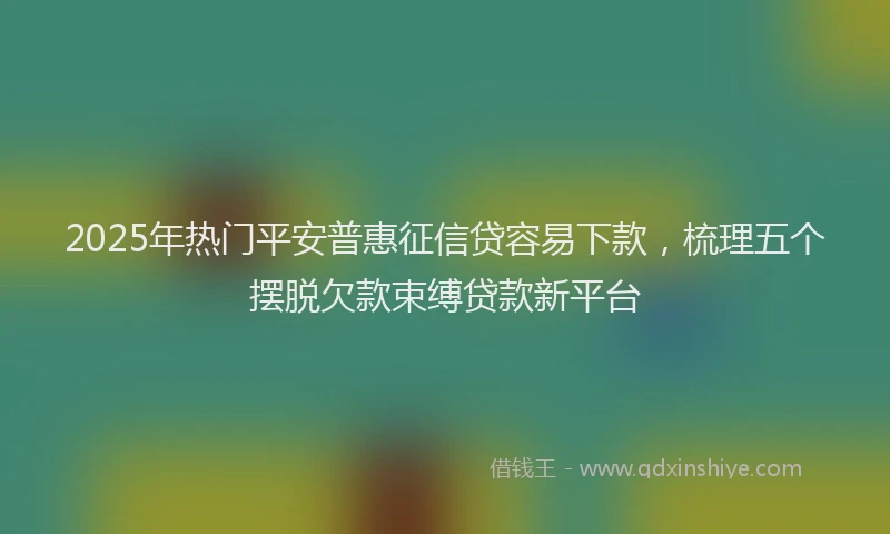 2025年热门平安普惠征信贷容易下款，梳理五个摆脱欠款束缚贷款新平台
