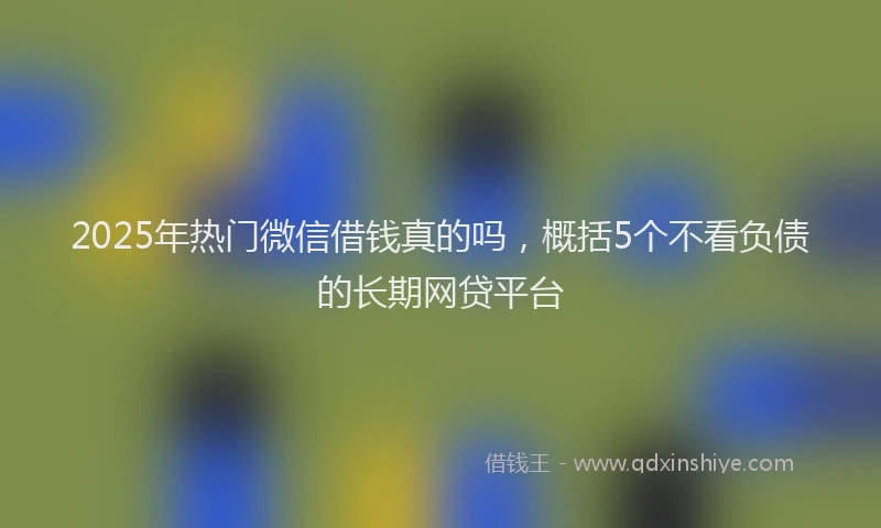 2025年热门微信借钱真的吗，概括5个不看负债的长期网贷平台