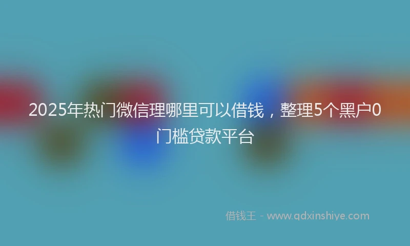 2025年热门微信理哪里可以借钱，整理5个黑户0门槛贷款平台