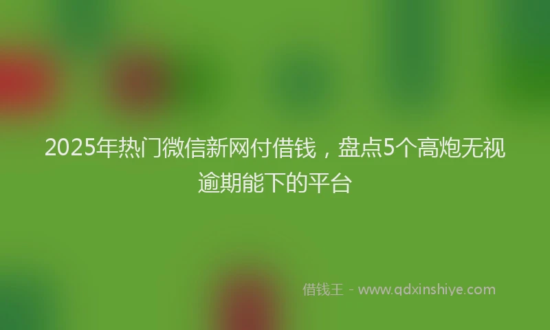 2025年热门微信新网付借钱，盘点5个高炮无视逾期能下的平台