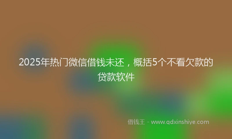 2025年热门微信借钱未还，概括5个不看欠款的贷款软件