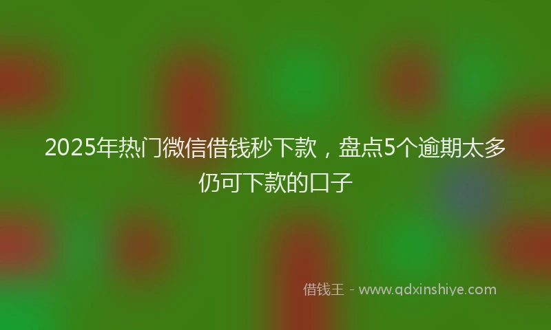2025年热门微信借钱秒下款，盘点5个逾期太多仍可下款的口子