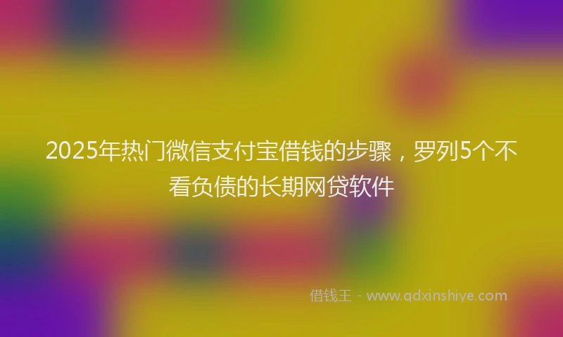 2025年热门微信支付宝借钱的步骤，罗列5个不看负债的长期网贷软件