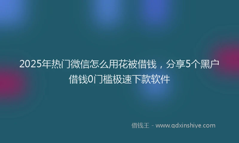 2025年热门微信怎么用花被借钱，分享5个黑户借钱0门槛极速下款软件