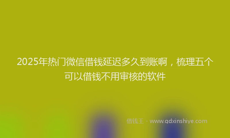 2025年热门微信借钱延迟多久到账啊，梳理五个可以借钱不用审核的软件