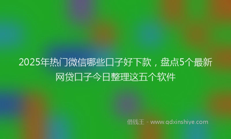 2025年热门微信哪些口子好下款，盘点5个最新网贷口子今日整理这五个软件