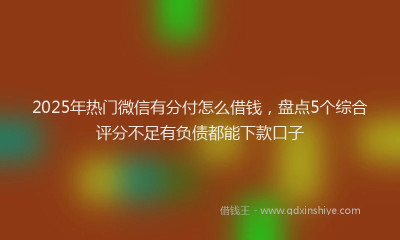 2025年热门微信有分付怎么借钱，盘点5个综合评分不足有负债都能下款口子