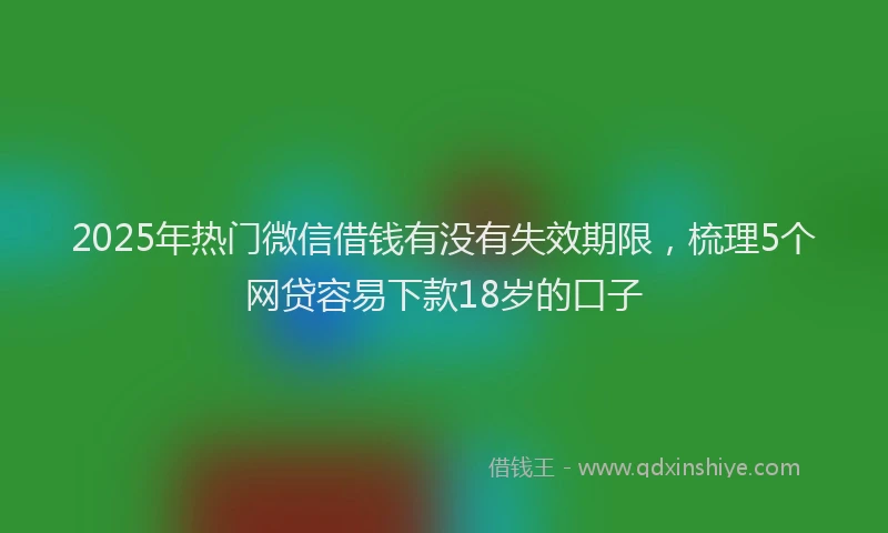 2025年热门微信借钱有没有失效期限，梳理5个网贷容易下款18岁的口子