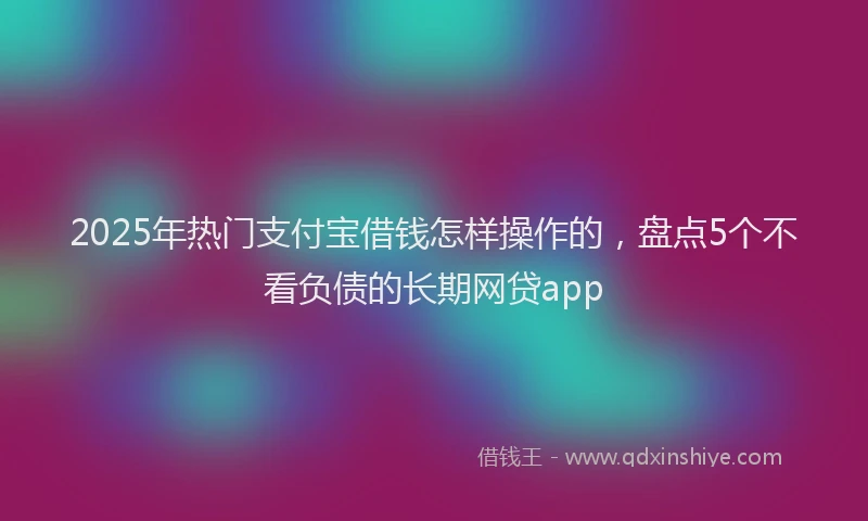 2025年热门支付宝借钱怎样操作的，盘点5个不看负债的长期网贷app