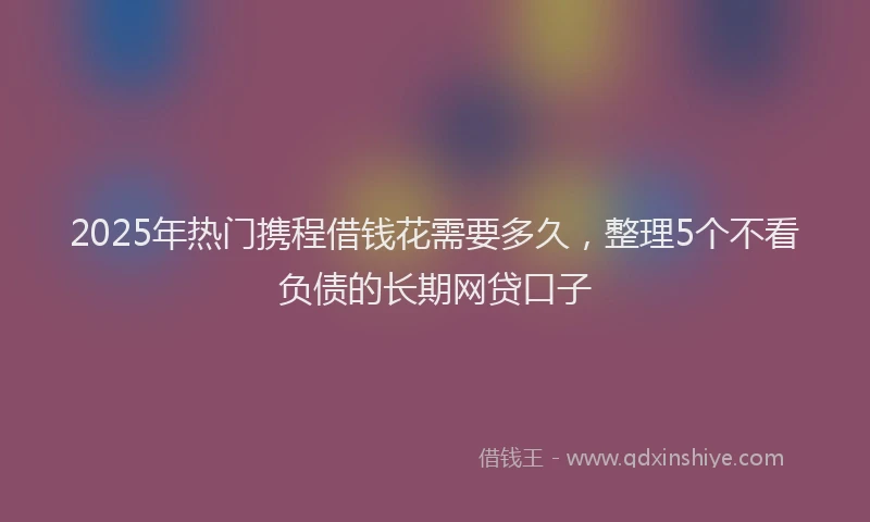 2025年热门携程借钱花需要多久，整理5个不看负债的长期网贷口子