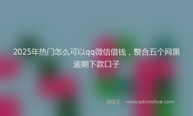 2025年热门怎么可以qq微信借钱，整合五个网黑逾期下款口子
