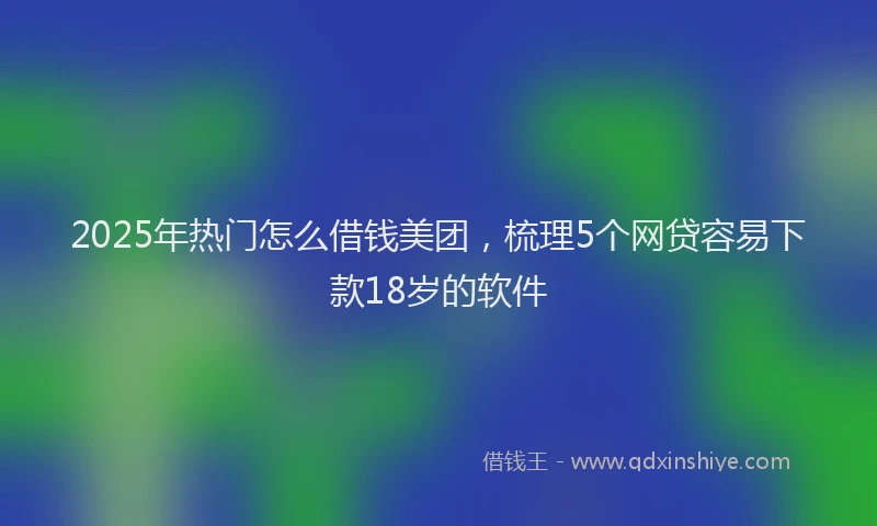 2025年热门怎么借钱美团，梳理5个网贷容易下款18岁的软件