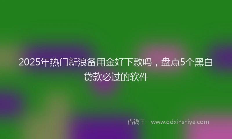 2025年热门新浪备用金好下款吗，盘点5个黑白贷款必过的软件