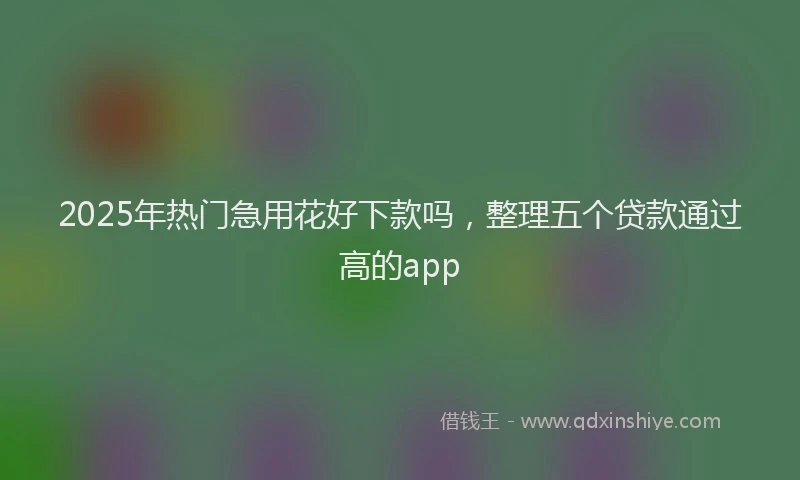 2025年热门急用花好下款吗，整理五个贷款通过高的app