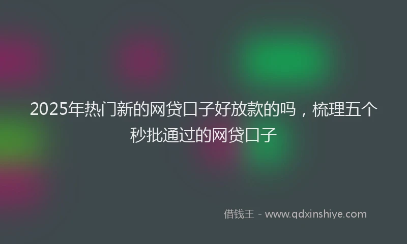 2025年热门新的网贷口子好放款的吗，梳理五个秒批通过的网贷口子
