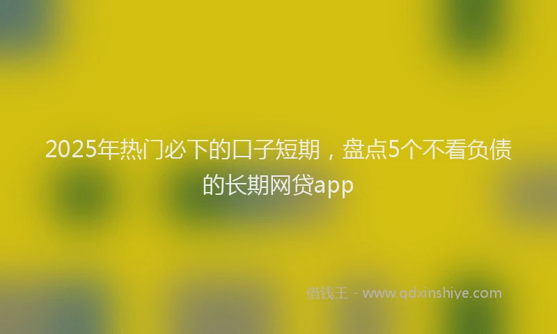 2025年热门必下的口子短期，盘点5个不看负债的长期网贷app
