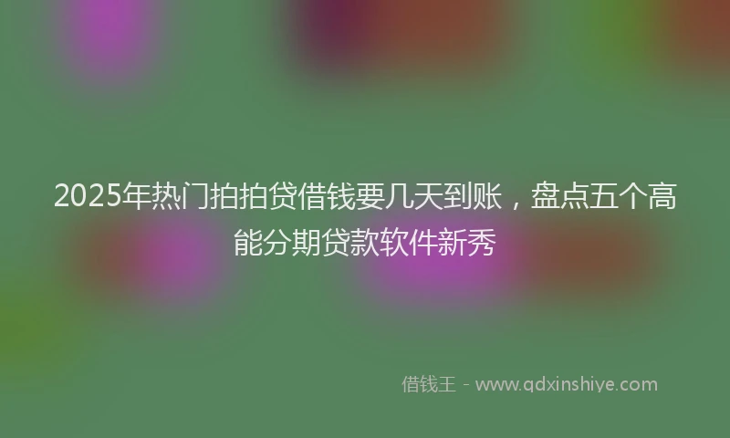 2025年热门拍拍贷借钱要几天到账，盘点五个高能分期贷款软件新秀