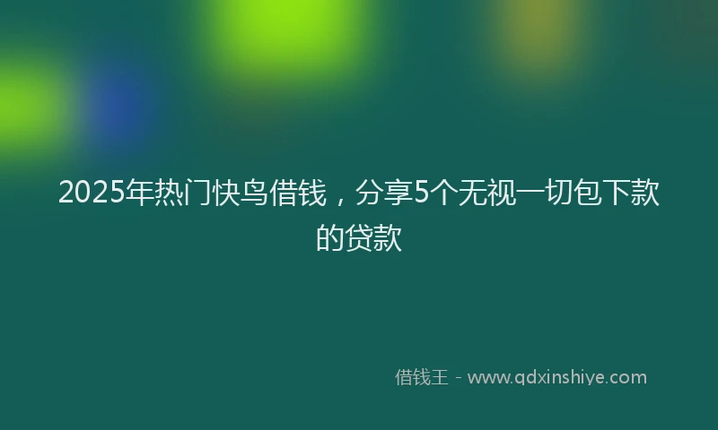 2025年热门快鸟借钱，分享5个无视一切包下款的贷款
