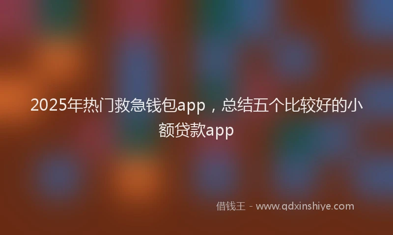 2025年热门救急钱包app，总结五个比较好的小额贷款app