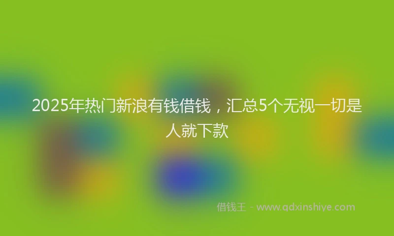 2025年热门新浪有钱借钱，汇总5个无视一切是人就下款
