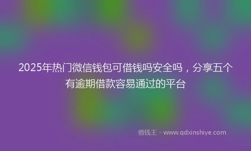 2025年热门微信钱包可借钱吗安全吗，分享五个有逾期借款容易通过的平台