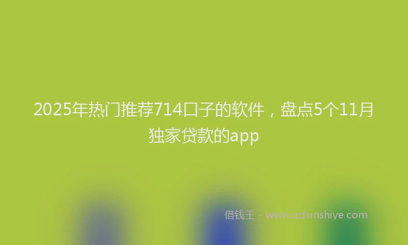 2025年热门推荐714口子的软件，盘点5个11月独家贷款的app