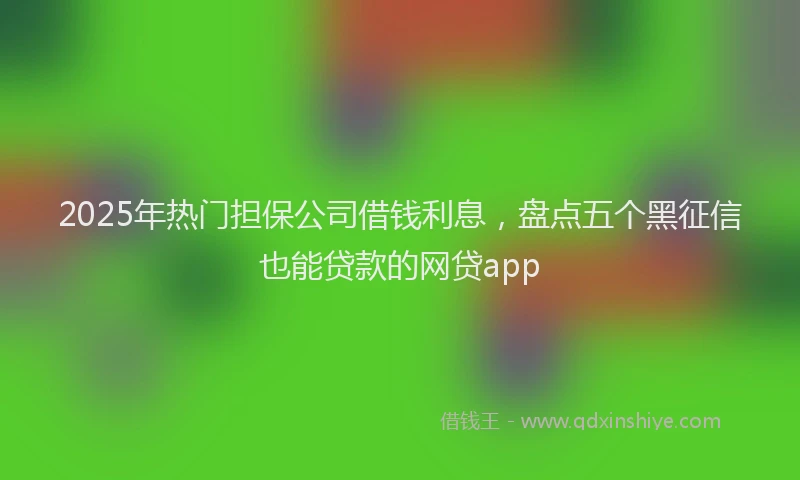 2025年热门担保公司借钱利息，盘点五个黑征信也能贷款的网贷app