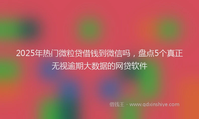 2025年热门微粒贷借钱到微信吗，盘点5个真正无视逾期大数据的网贷软件