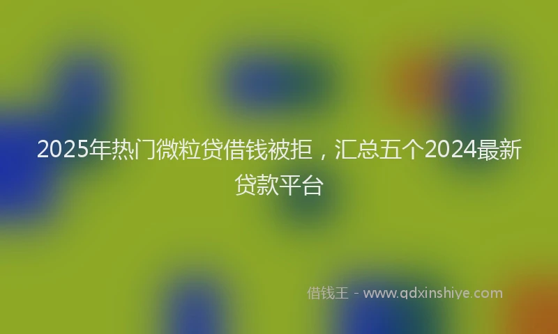 2025年热门微粒贷借钱被拒，汇总五个2024最新贷款平台