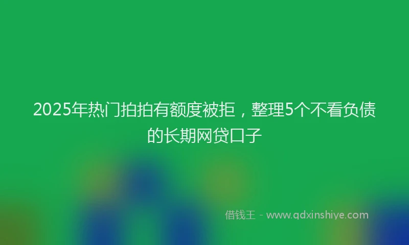 2025年热门拍拍有额度被拒，整理5个不看负债的长期网贷口子