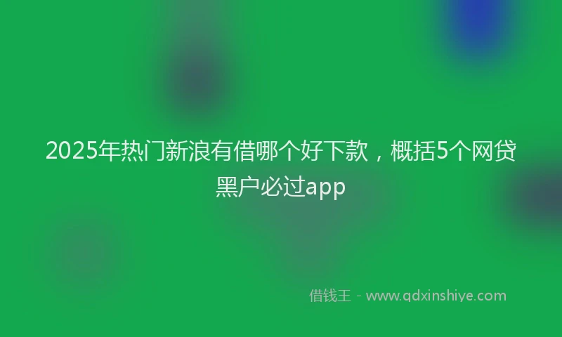 2025年热门新浪有借哪个好下款，概括5个网贷黑户必过app