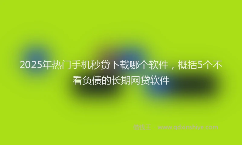2025年热门手机秒贷下载哪个软件，概括5个不看负债的长期网贷软件