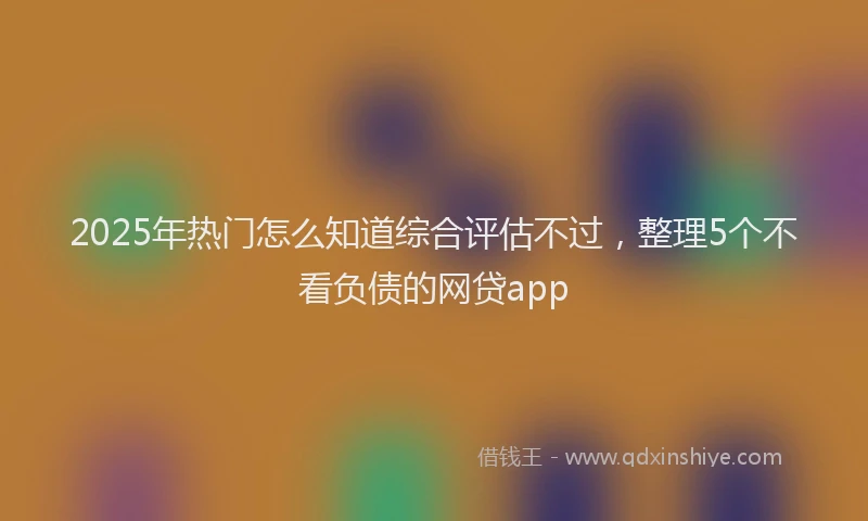 2025年热门怎么知道综合评估不过，整理5个不看负债的网贷app