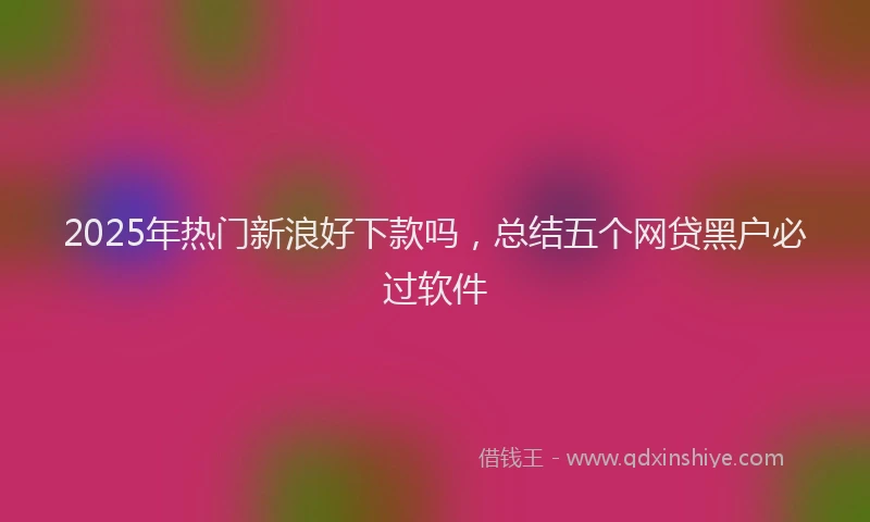 2025年热门新浪好下款吗，总结五个网贷黑户必过软件
