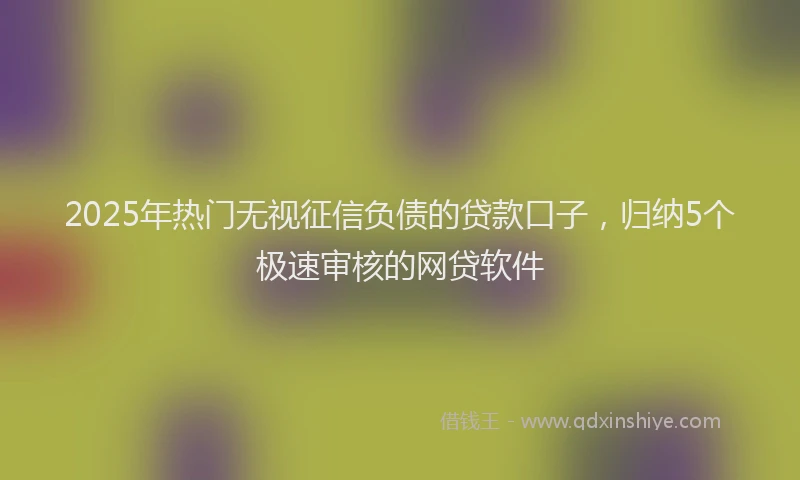 2025年热门无视征信负债的贷款口子，归纳5个极速审核的网贷软件