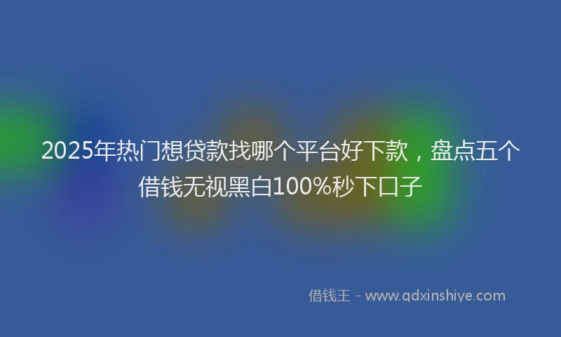 2025年热门想贷款找哪个平台好下款，盘点五个借钱无视黑白100%秒下口子