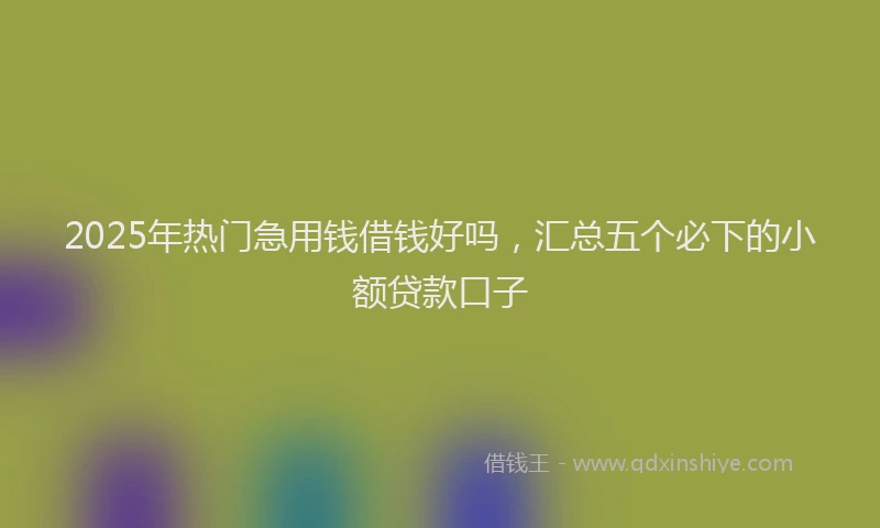 2025年热门急用钱借钱好吗，汇总五个必下的小额贷款口子
