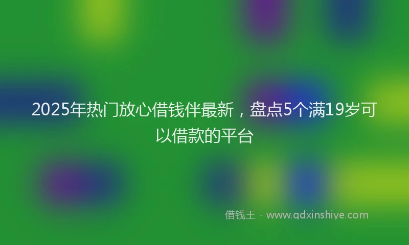 2025年热门放心借钱伴最新，盘点5个满19岁可以借款的平台